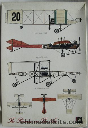 Fuji 1/72 De Havilland No.1 (DH-1) 1910 / Antoinette 1908 Monoplane / Voisin Farman 1908 Biplane 'The Pioneer on the Air' (sic) (Ex-Taimei), 010-400 plastic model kit